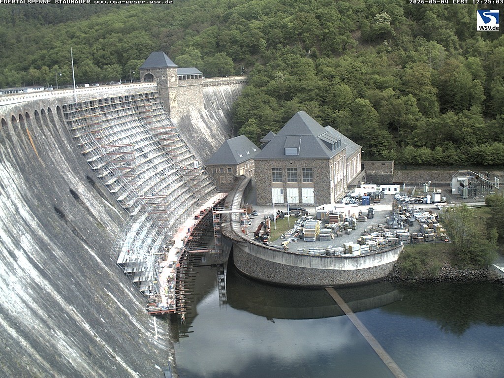 Archiv Foto Webcam Staumauer am Edersee