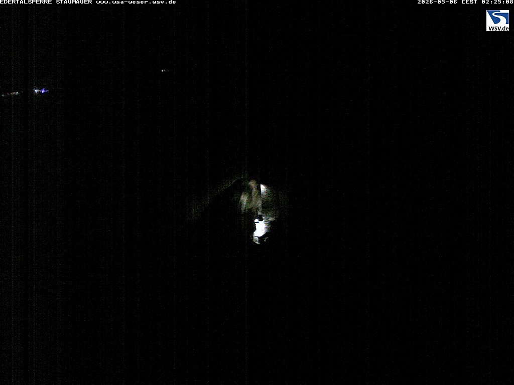 Archived image Webcam Lake Eder: View Dam