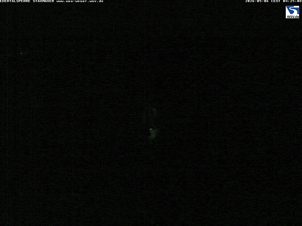 Archived image Webcam Lake Eder: View Dam