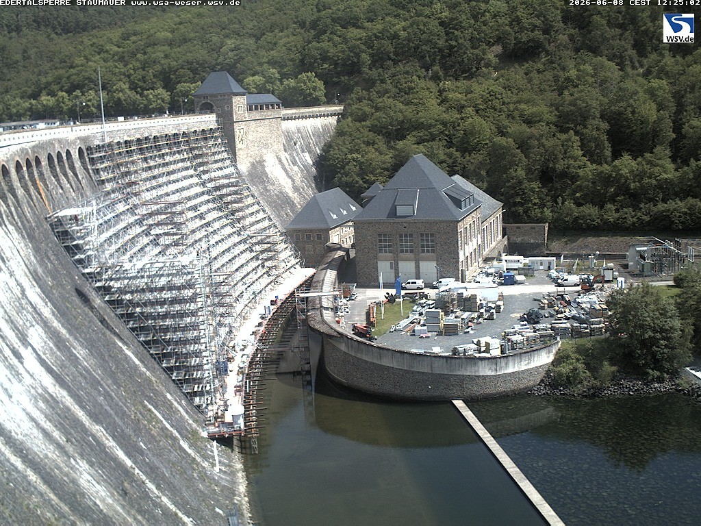Archiv Foto Webcam Staumauer am Edersee