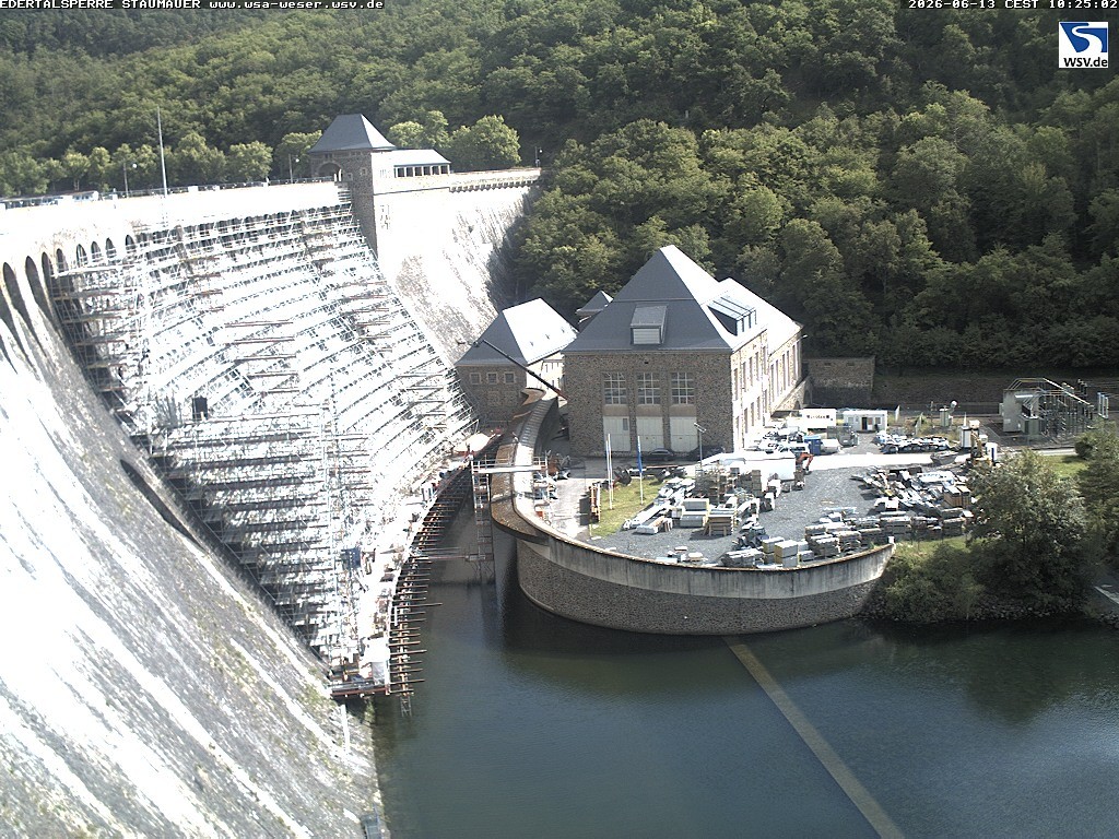 Archiv Foto Webcam Staumauer am Edersee