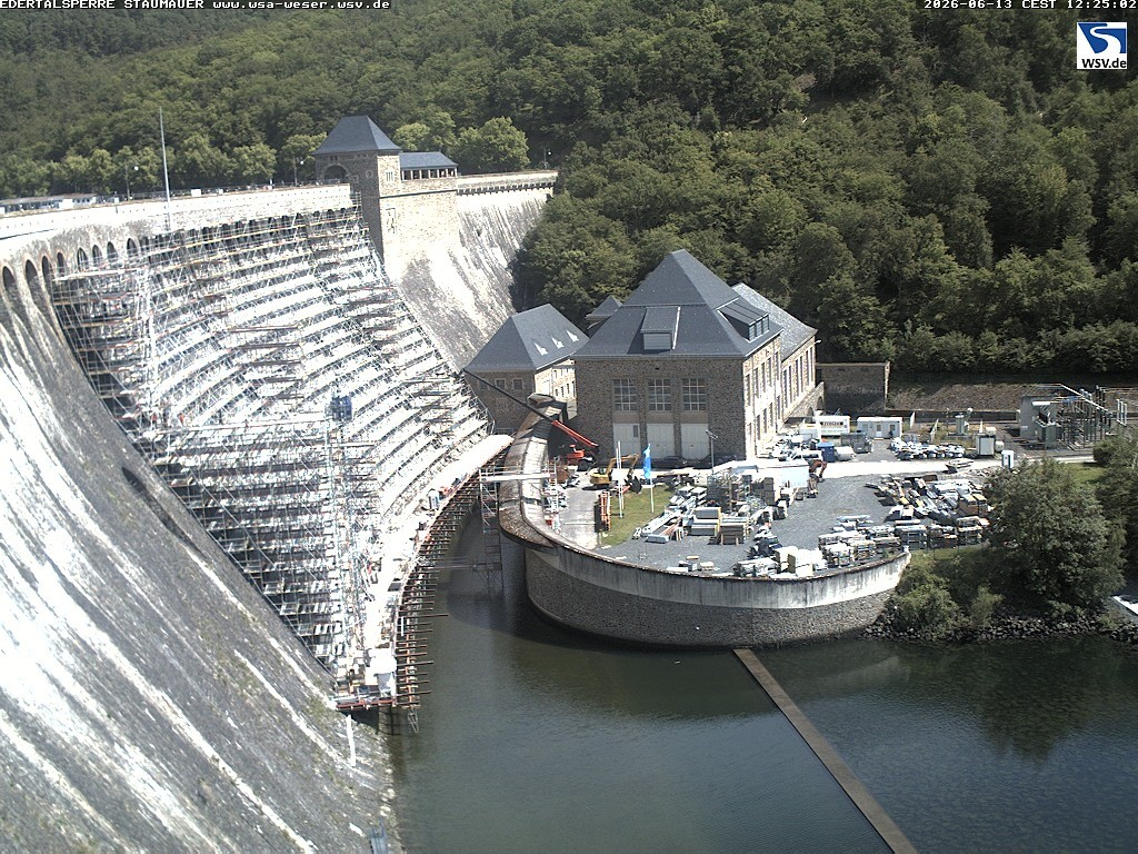 Archiv Foto Webcam Staumauer am Edersee