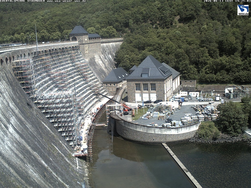 Archiv Foto Webcam Staumauer am Edersee