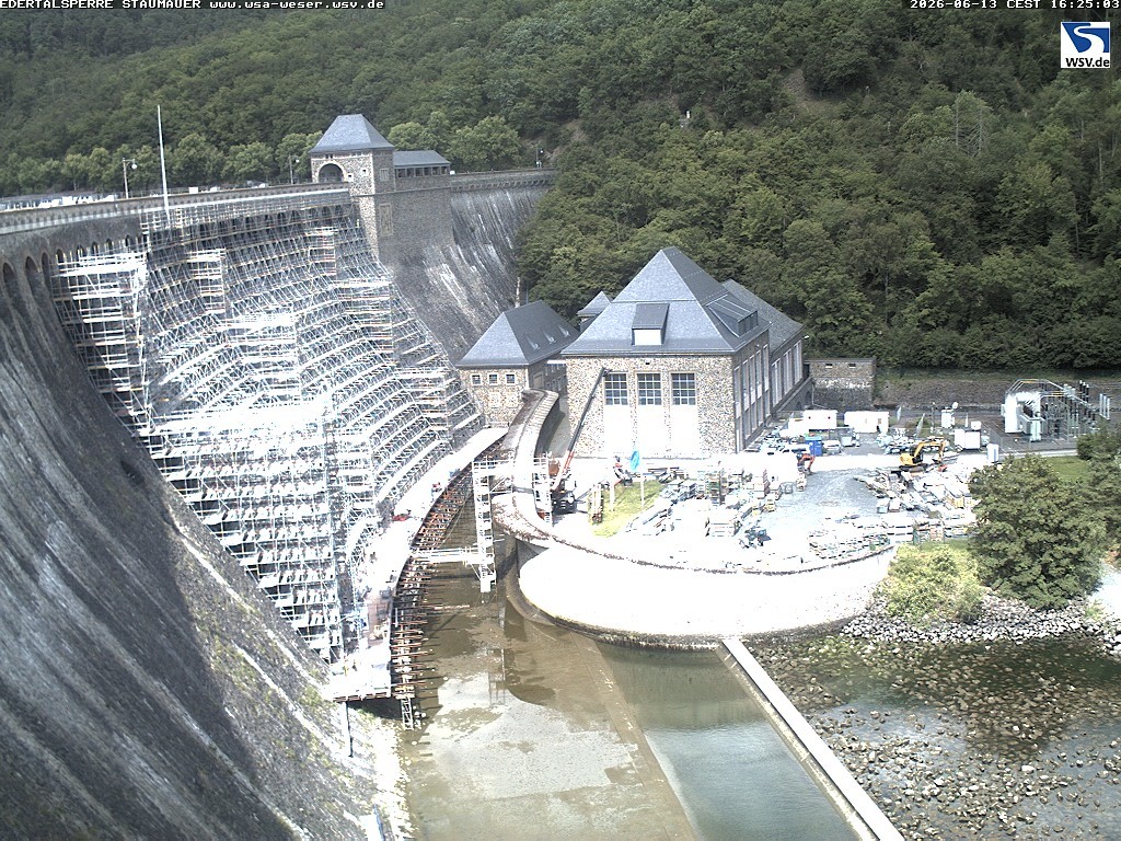 Archiv Foto Webcam Staumauer am Edersee