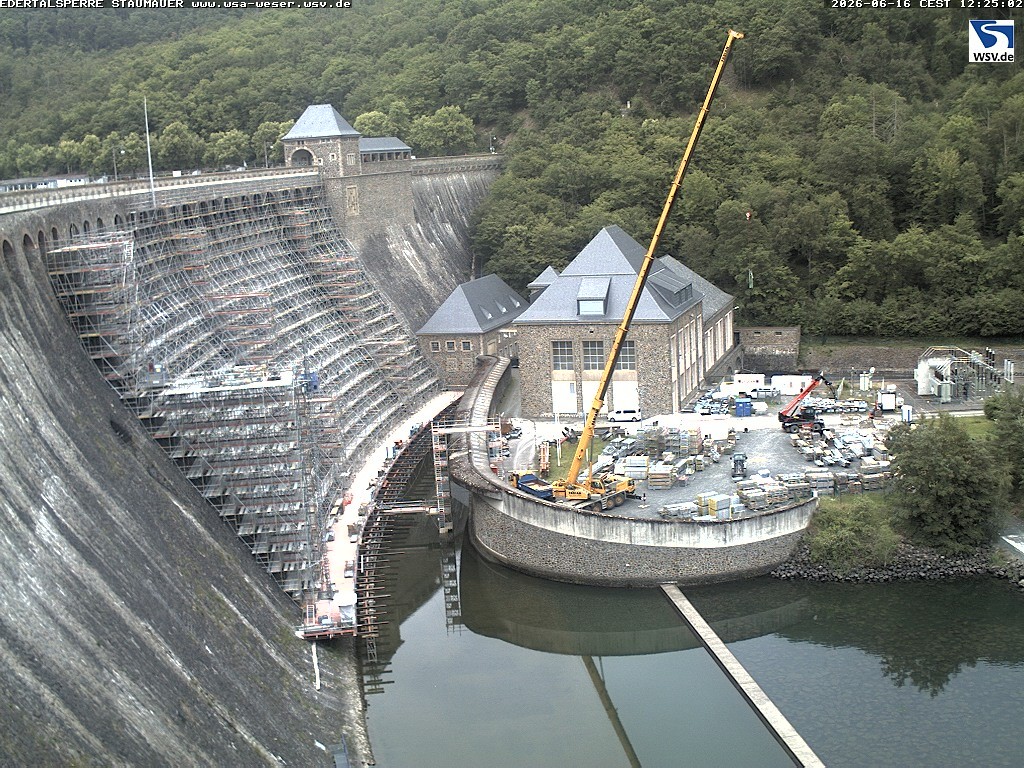 Archiv Foto Webcam Staumauer am Edersee