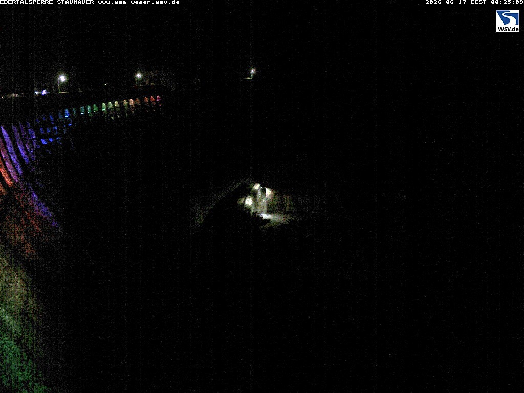 Archiv Foto Webcam Staumauer am Edersee
