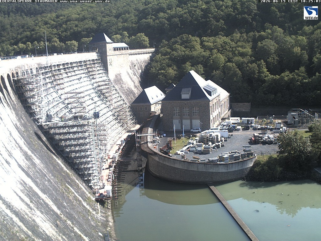 Archiv Foto Webcam Staumauer am Edersee