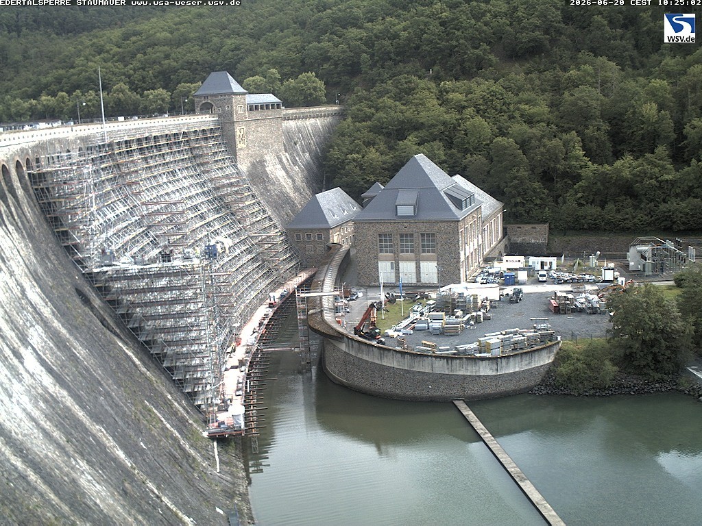 Archiv Foto Webcam Staumauer am Edersee