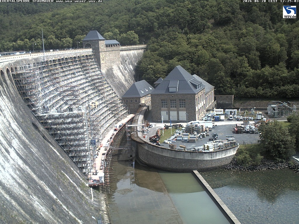 Archiv Foto Webcam Staumauer am Edersee