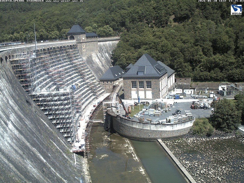 Archiv Foto Webcam Staumauer am Edersee