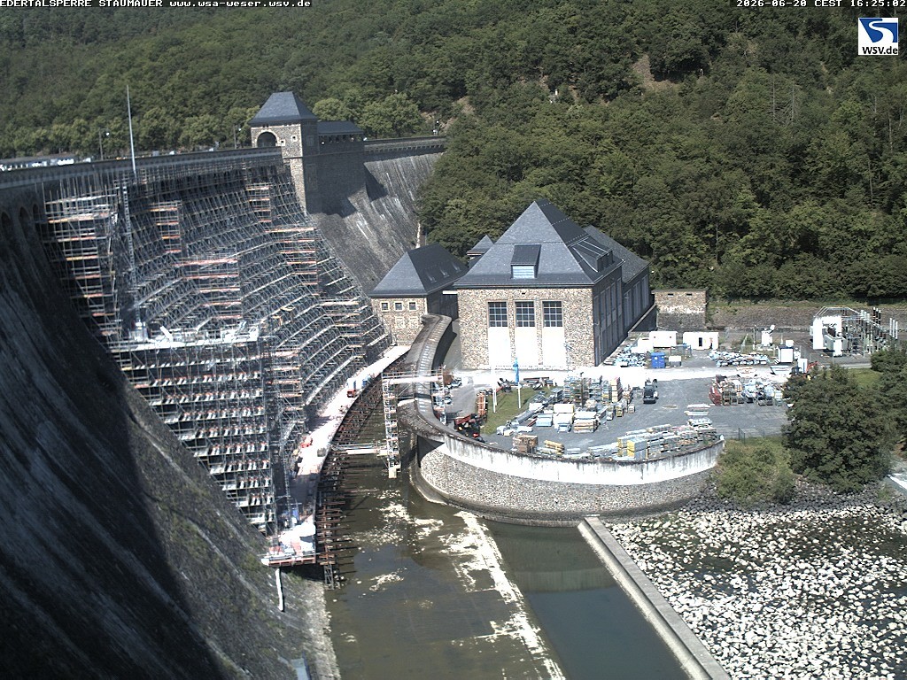 Archiv Foto Webcam Staumauer am Edersee