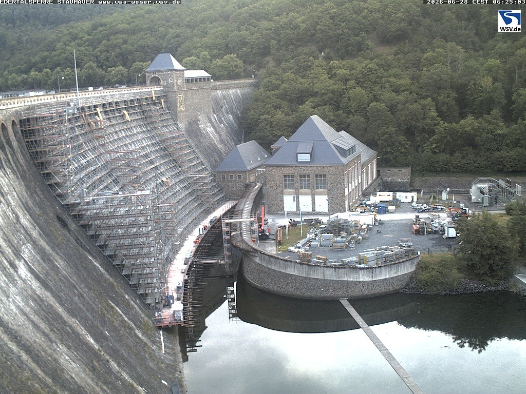 Archiv Foto Webcam Staumauer am Edersee
