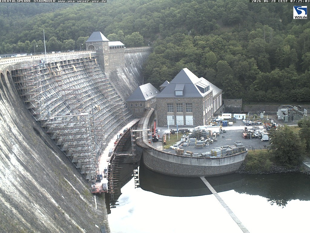 Archiv Foto Webcam Staumauer am Edersee