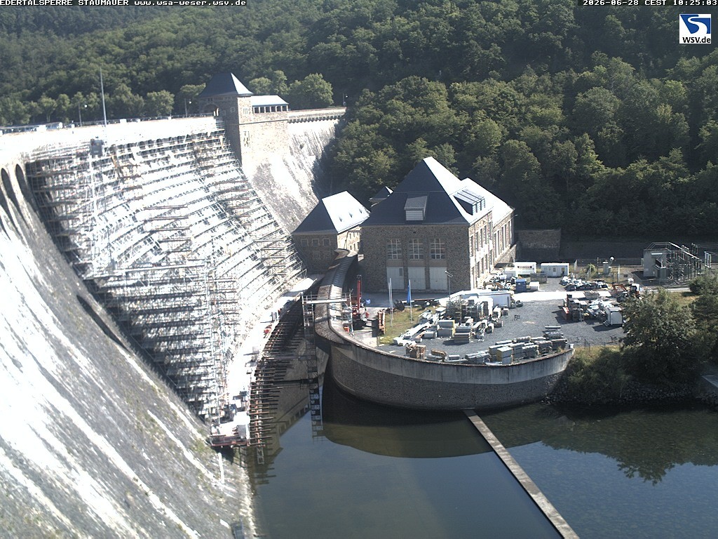 Archiv Foto Webcam Staumauer am Edersee