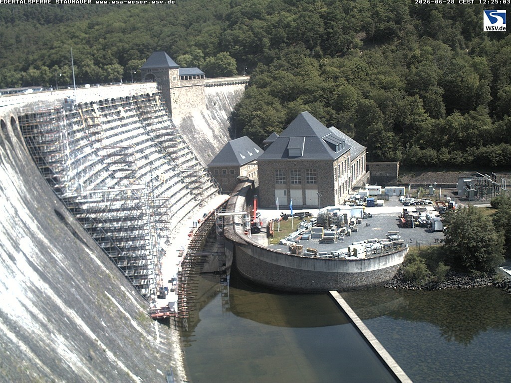 Archiv Foto Webcam Staumauer am Edersee