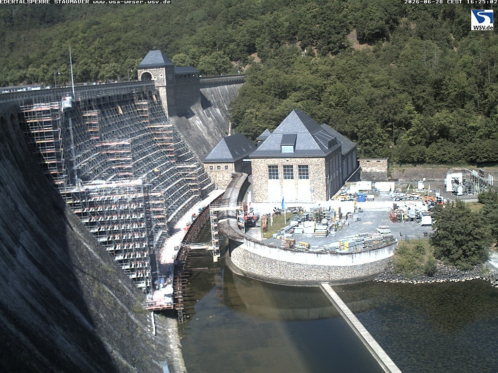 Archiv Foto Webcam Staumauer am Edersee