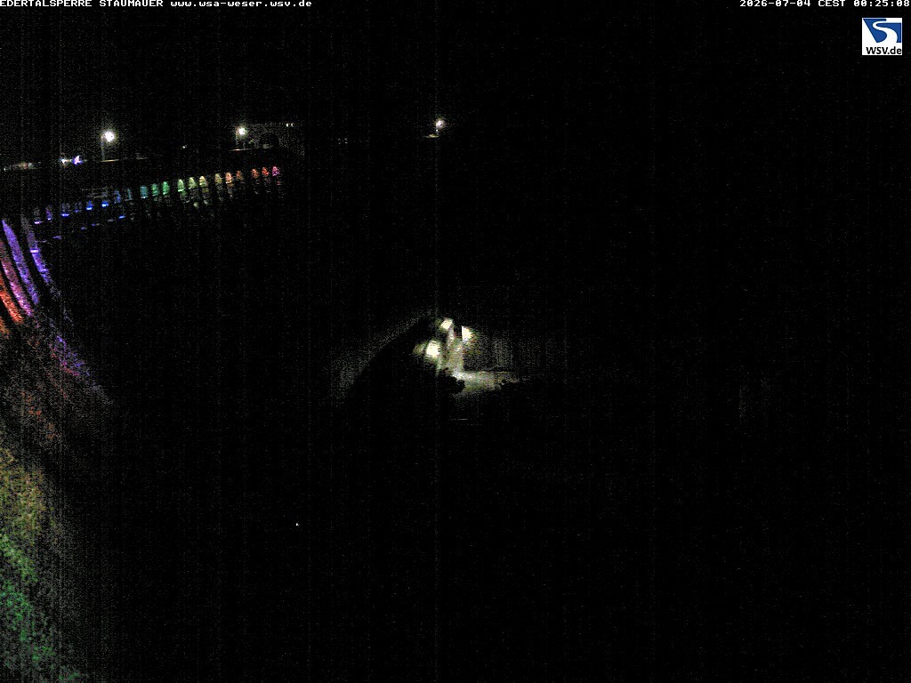 Archiv Foto Webcam Staumauer am Edersee