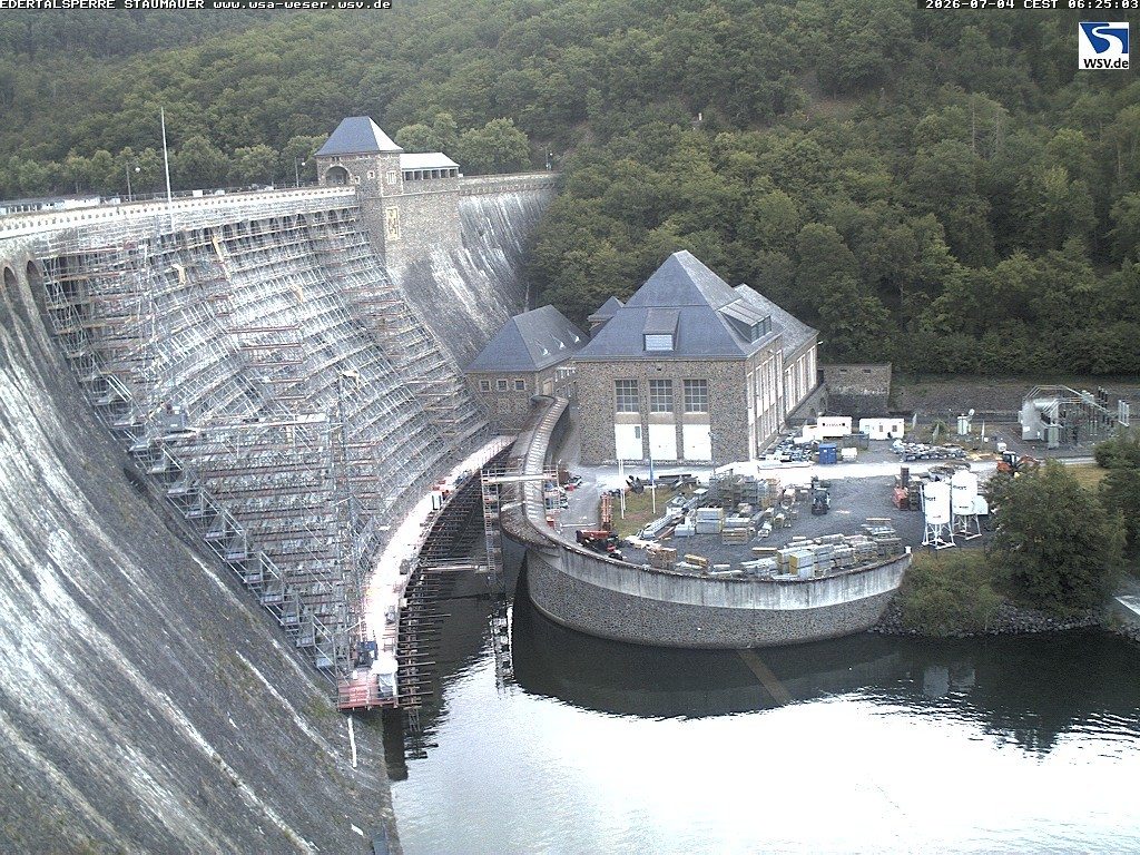 Archiv Foto Webcam Staumauer am Edersee
