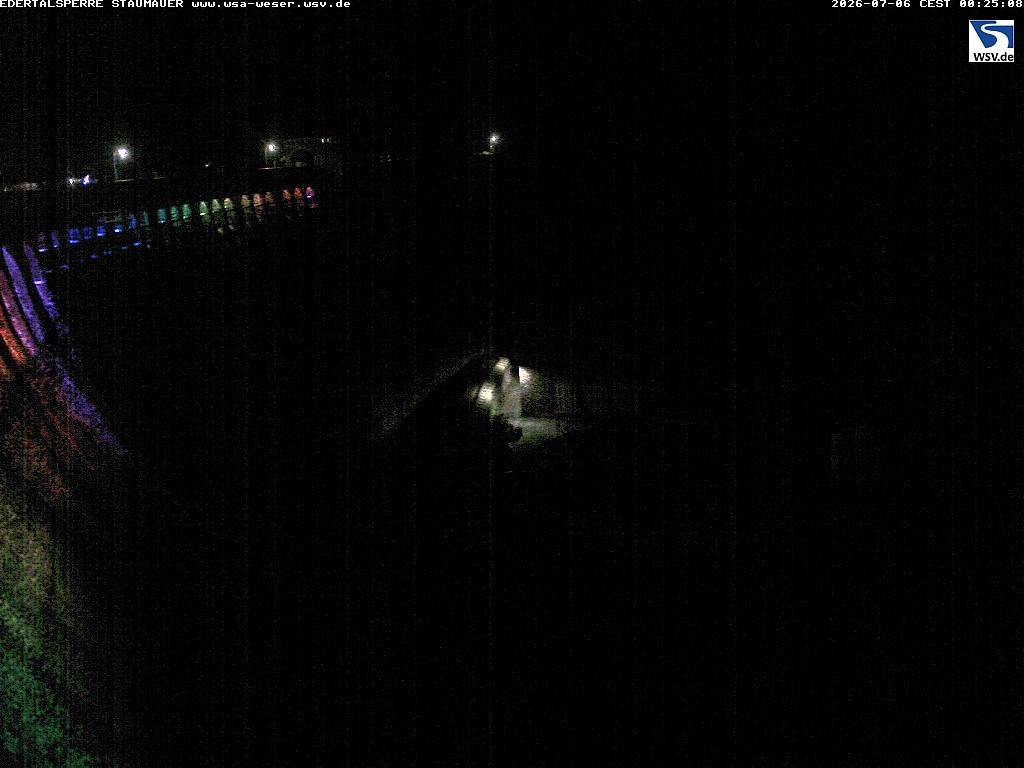 Archiv Foto Webcam Staumauer am Edersee