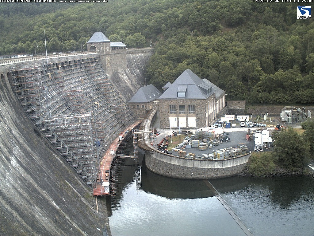 Archiv Foto Webcam Staumauer am Edersee