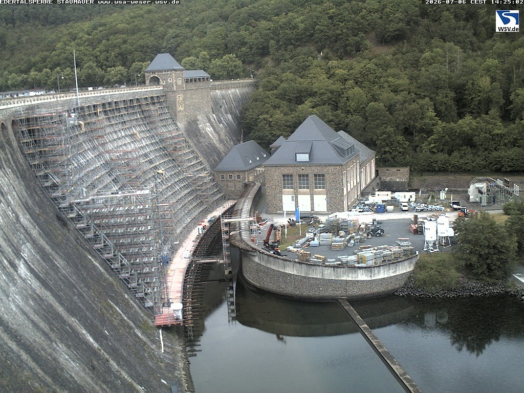 Archiv Foto Webcam Staumauer am Edersee