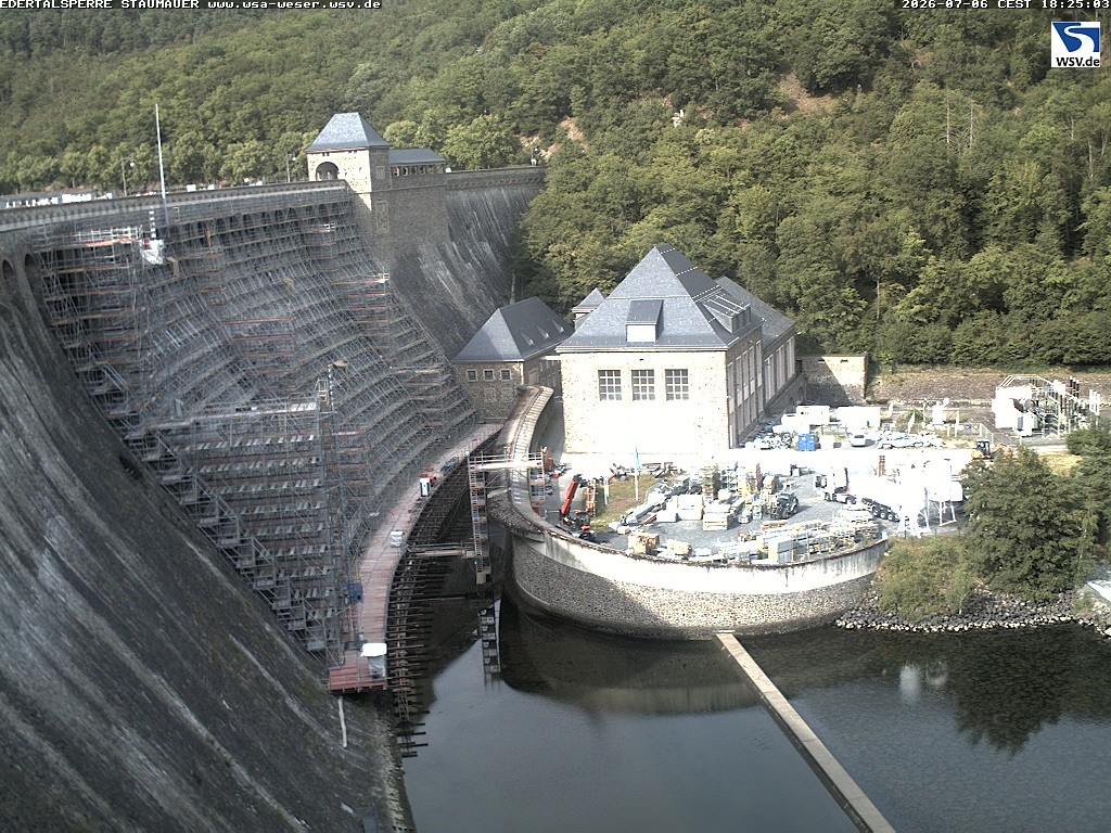 Archiv Foto Webcam Staumauer am Edersee