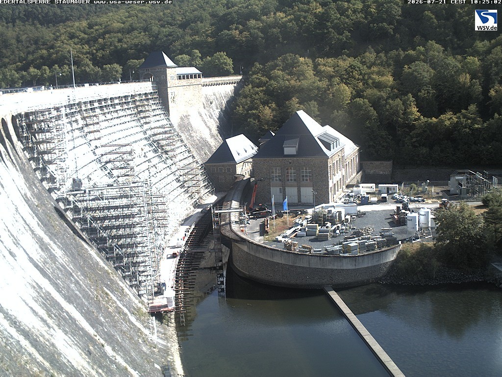 Archiv Foto Webcam Staumauer am Edersee