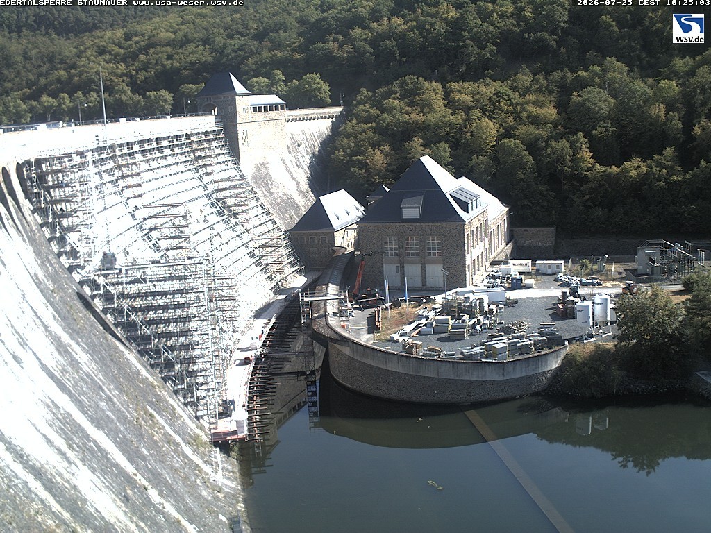 Archiv Foto Webcam Staumauer am Edersee