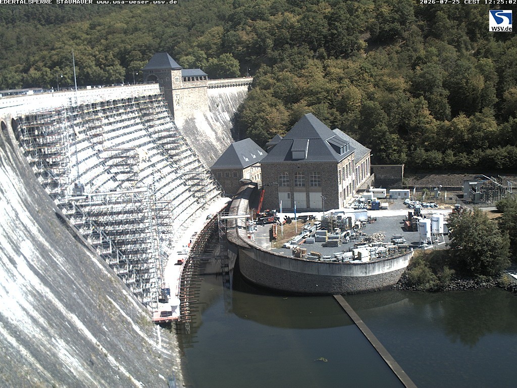 Archiv Foto Webcam Staumauer am Edersee