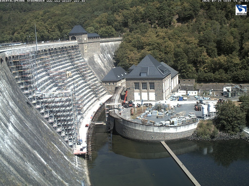 Archiv Foto Webcam Staumauer am Edersee