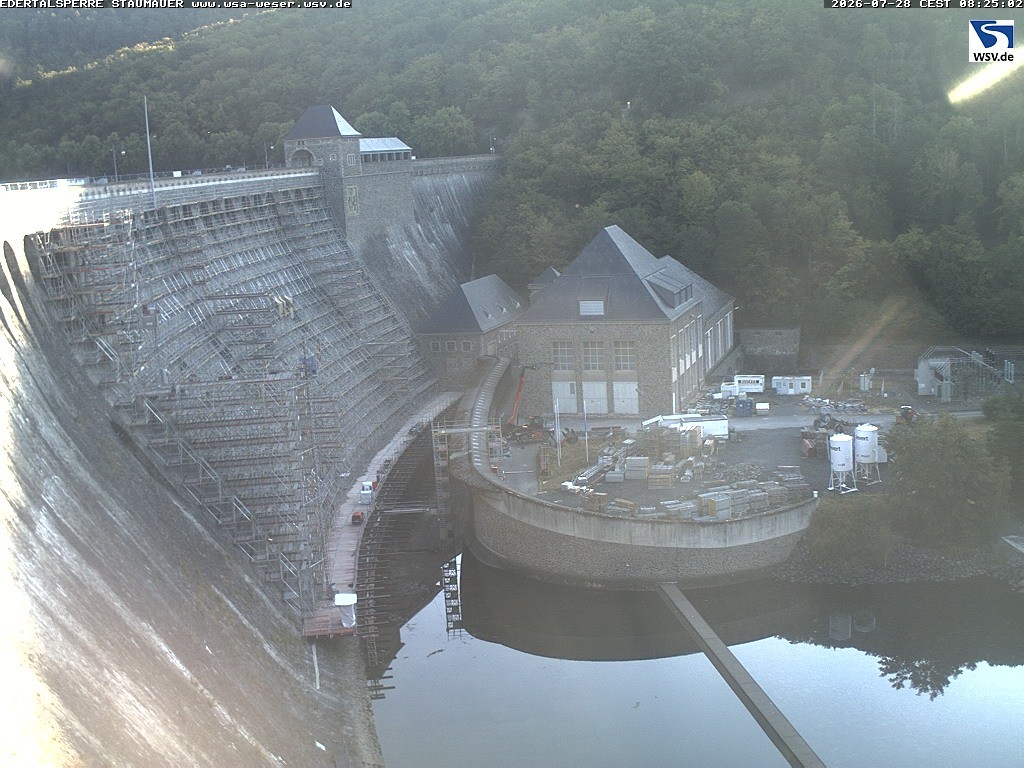 Archiv Foto Webcam Staumauer am Edersee