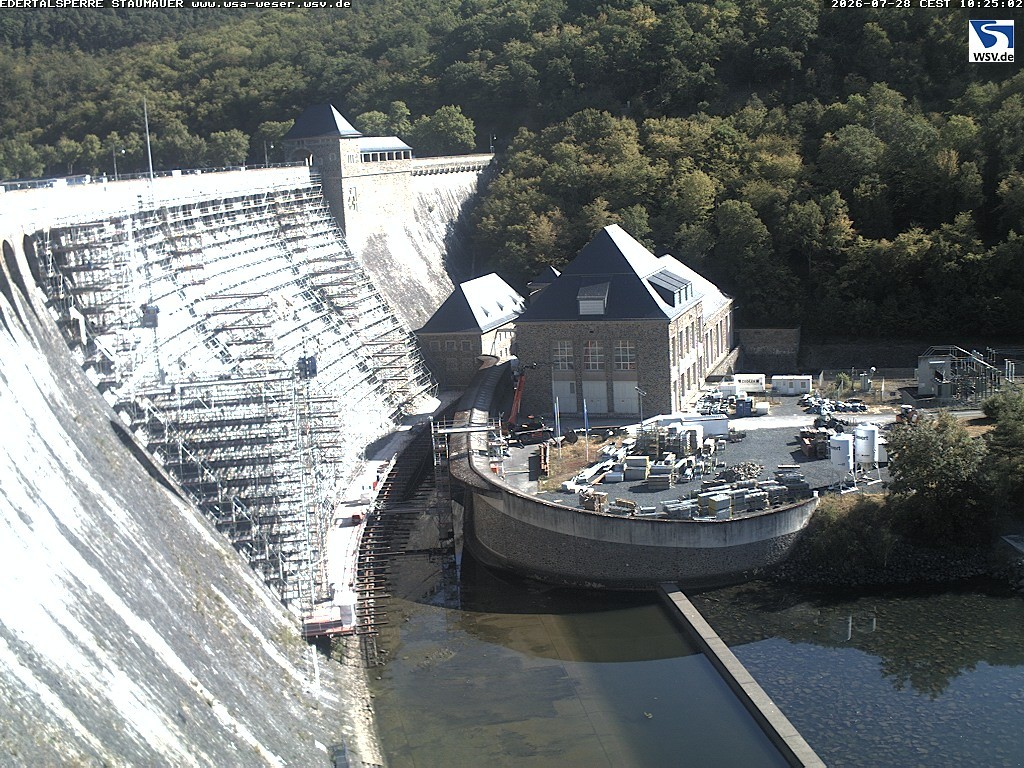 Archiv Foto Webcam Staumauer am Edersee