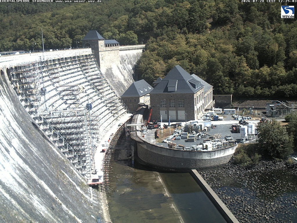 Archiv Foto Webcam Staumauer am Edersee