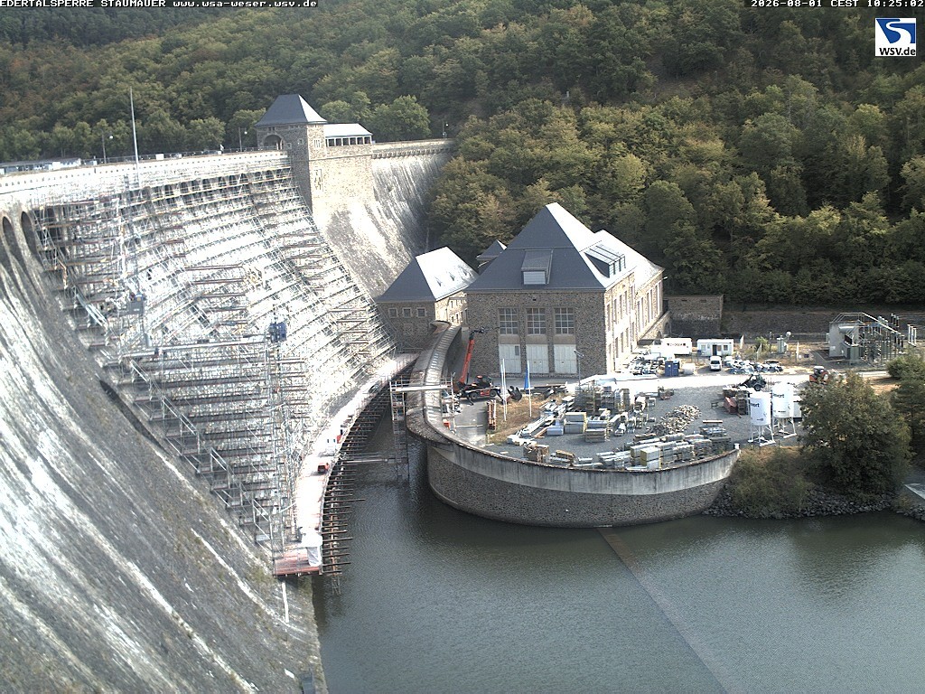 Archiv Foto Webcam Staumauer am Edersee