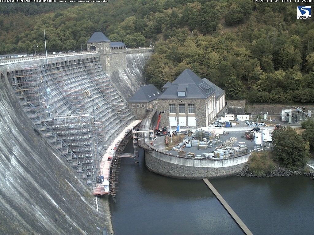 Archiv Foto Webcam Staumauer am Edersee