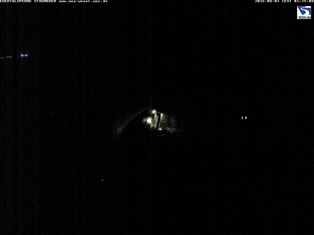 Archived image Webcam Lake Eder: View Dam