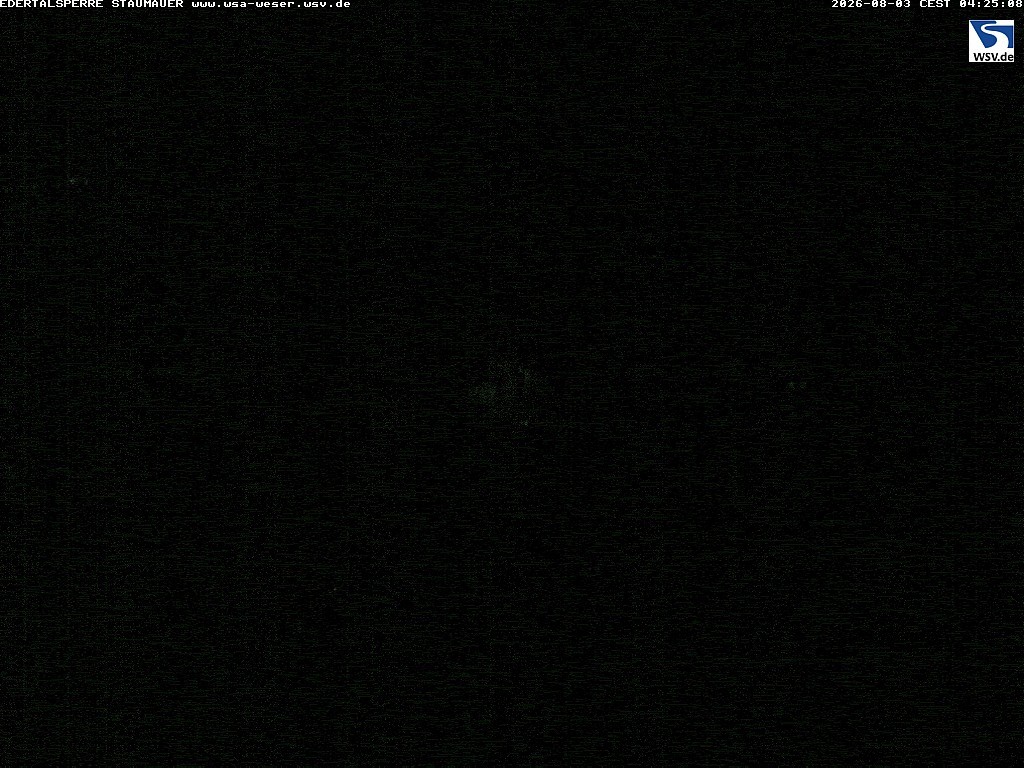 Archived image Webcam Lake Eder: View Dam