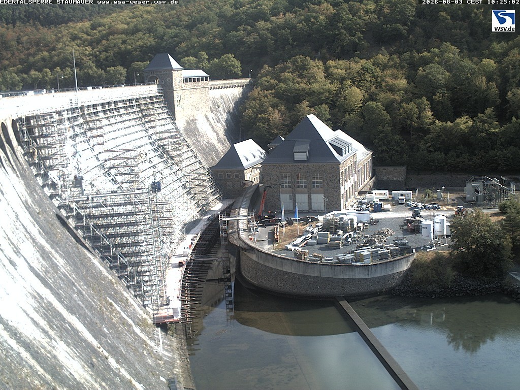 Archiv Foto Webcam Staumauer am Edersee