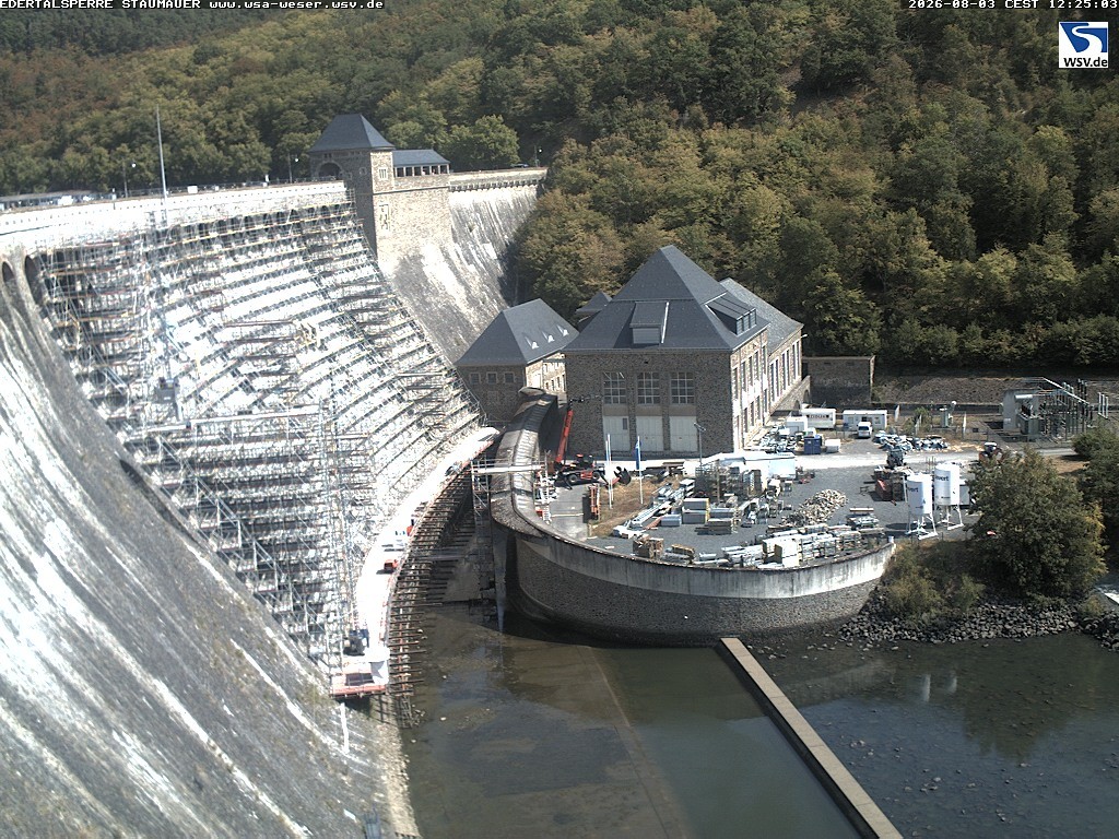 Archiv Foto Webcam Staumauer am Edersee