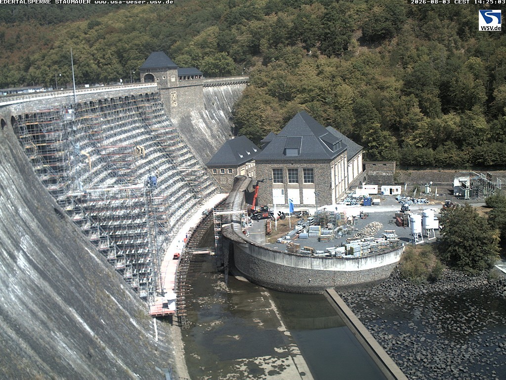 Archiv Foto Webcam Staumauer am Edersee