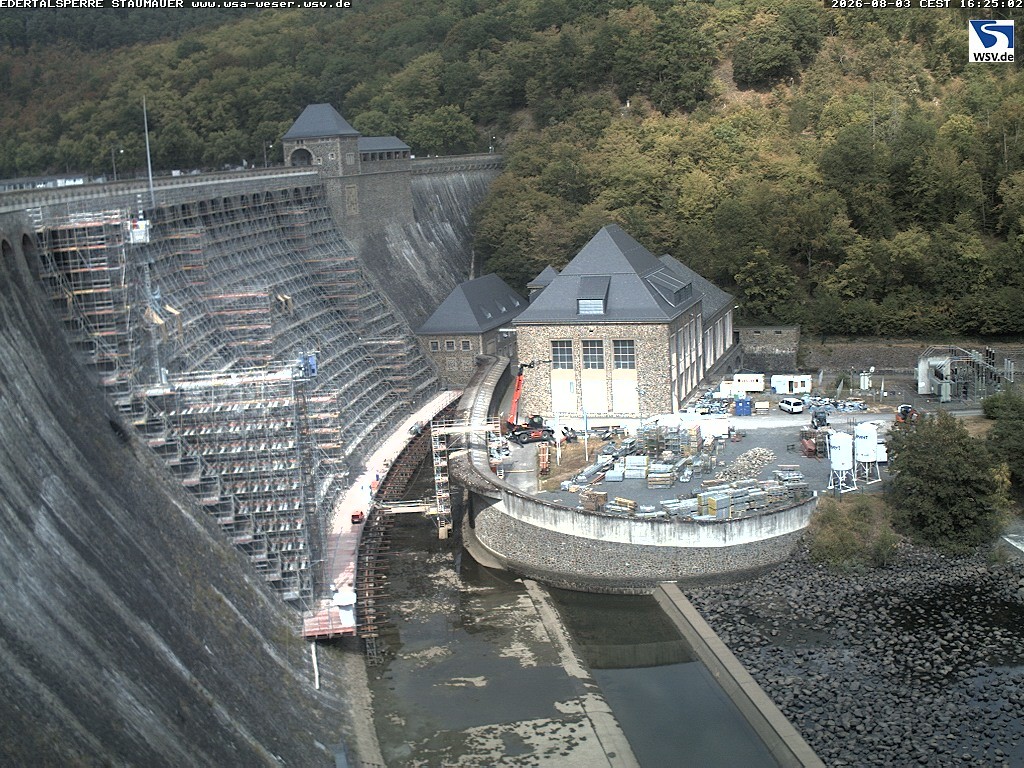 Archiv Foto Webcam Staumauer am Edersee