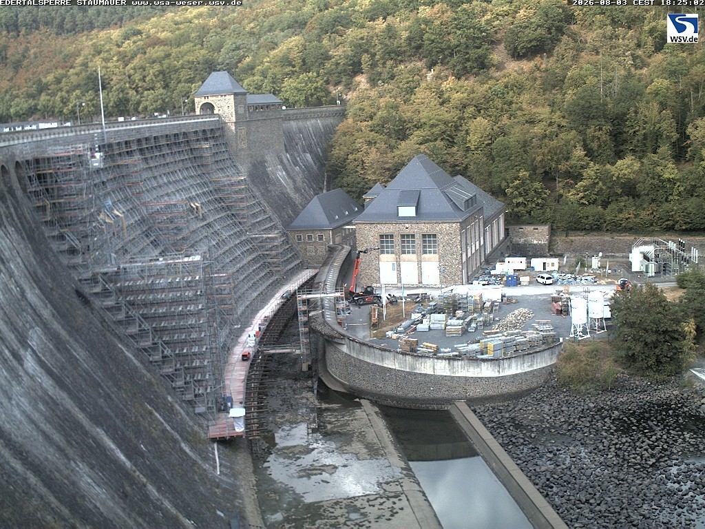 Archiv Foto Webcam Staumauer am Edersee