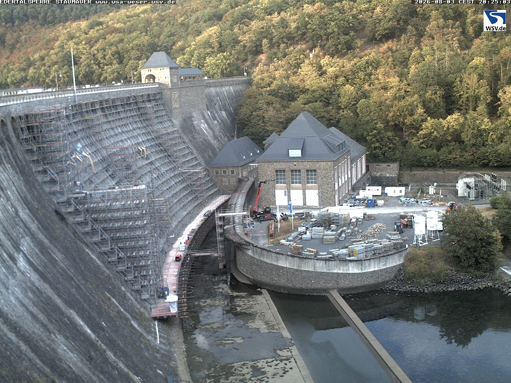 Archiv Foto Webcam Staumauer am Edersee