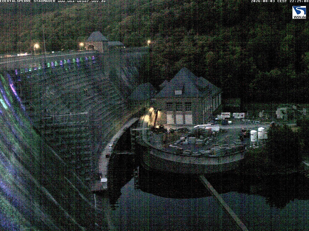 Archiv Foto Webcam Staumauer am Edersee