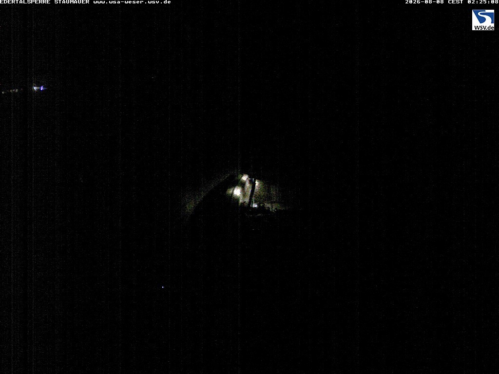 Archived image Webcam Lake Eder: View Dam