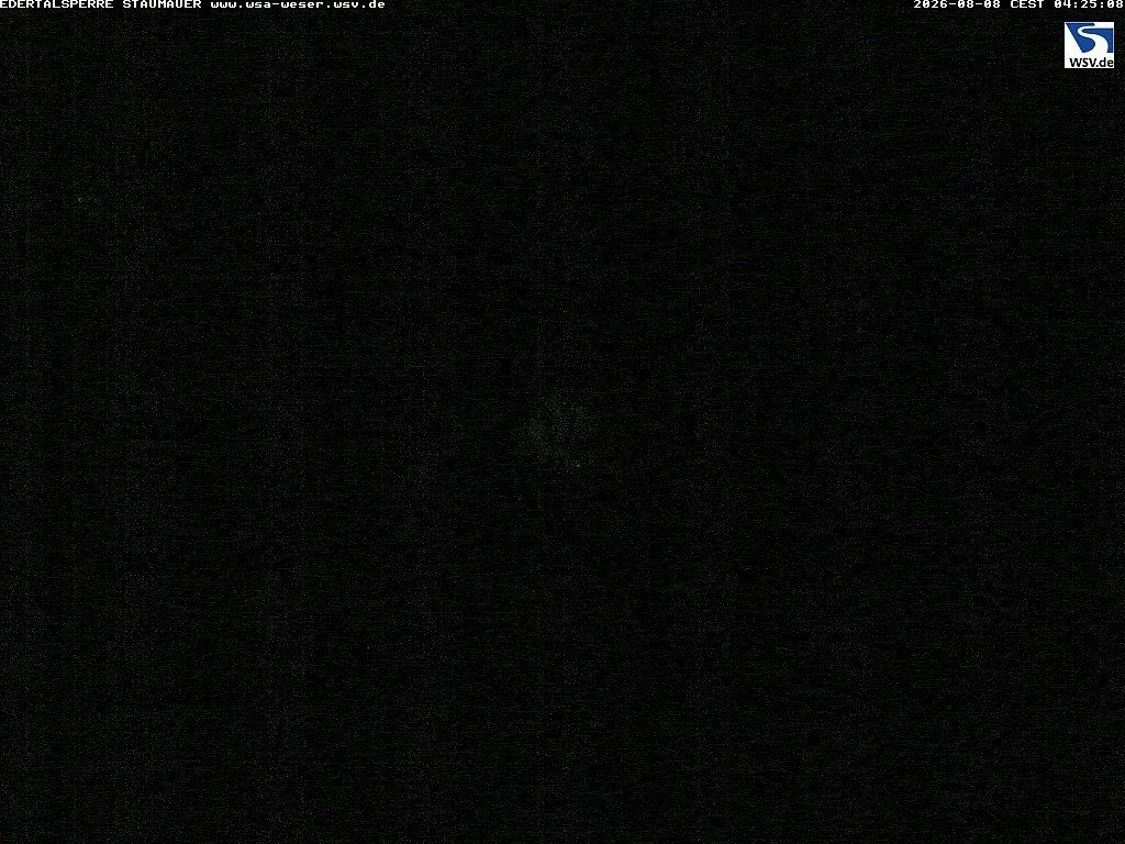 Archived image Webcam Lake Eder: View Dam