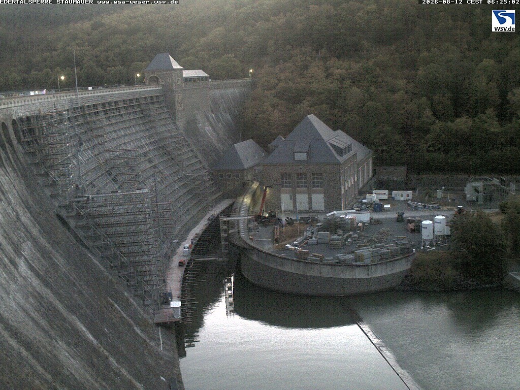 Archiv Foto Webcam Staumauer am Edersee