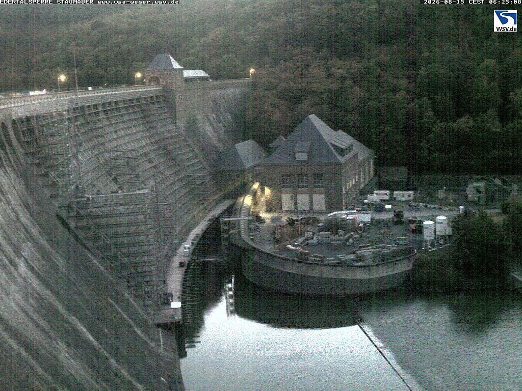 Archiv Foto Webcam Staumauer am Edersee
