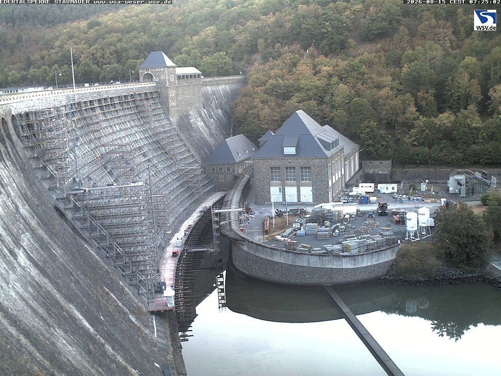 Archiv Foto Webcam Staumauer am Edersee