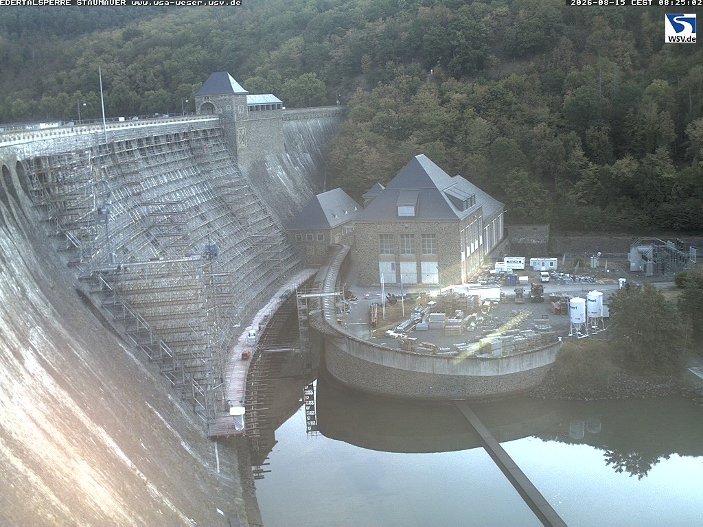 Archiv Foto Webcam Staumauer am Edersee